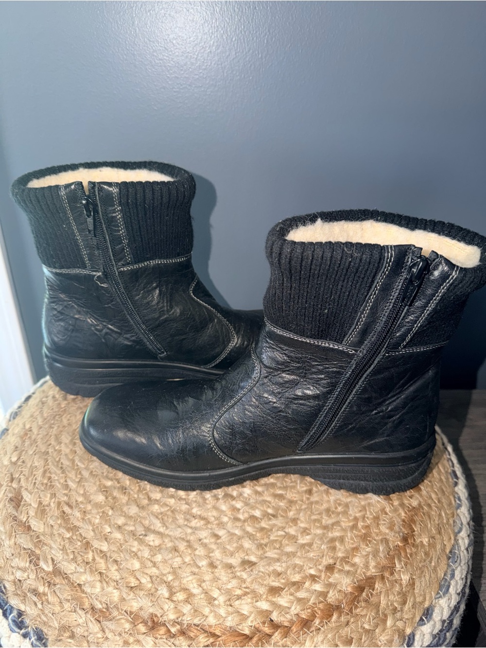 Rieker Hillary Black Leather Winter Boots - Picture 6 of 11
